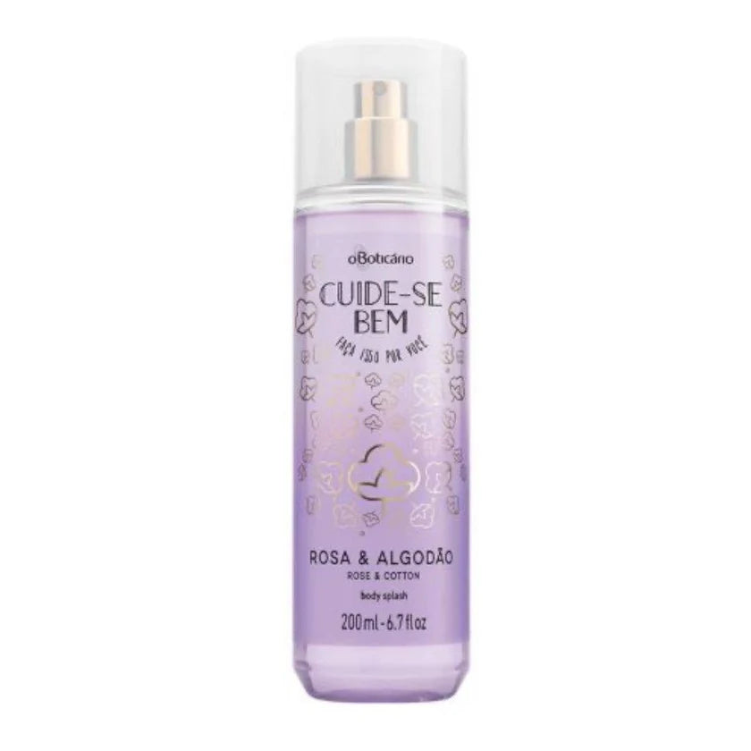 O Boticário Body Splash Cuide-se Bem: Rosa e Algodão (200ml)